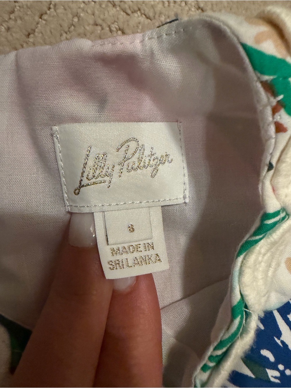 Lilly Pulitzer Girls Size 6 Tropical Floral Shift Dress Pink Green GUC - Picture 3 of 3